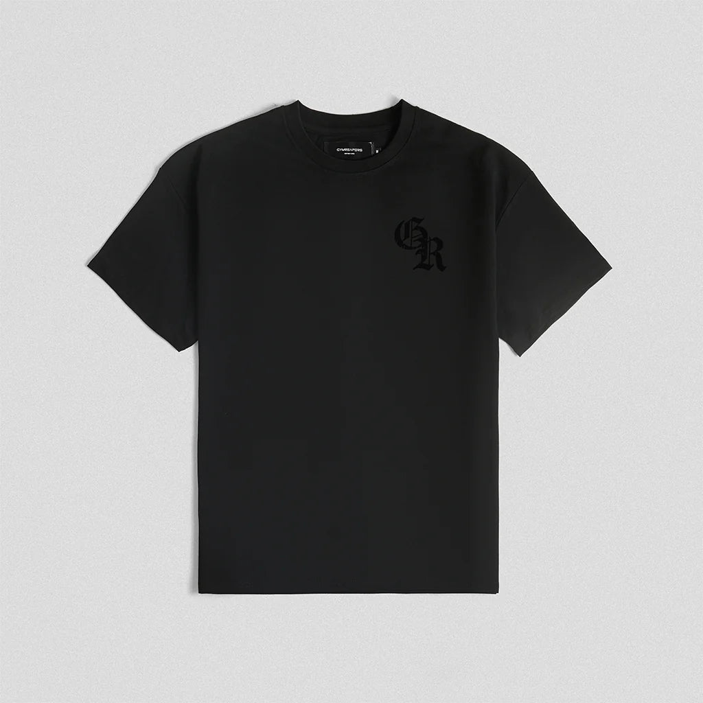 Initial Tee - Black/Black